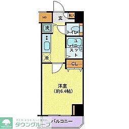 プレール天王洲アイル弐番館 1Kの間取図画像