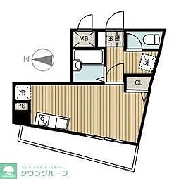 プレール南馬込 ワンルームの間取図画像