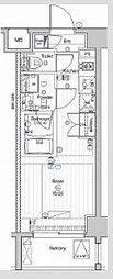 PREMIUMCUBE大井町#mo ワンルームの間取図画像
