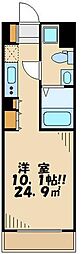 イプセ蒲田ウエスト ワンルームの間取図画像