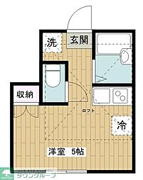 エクセル品川 ワンルームの間取図画像