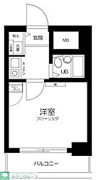 アイディ大森2 1Kの間取図画像