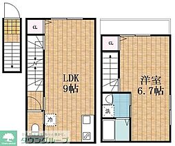シータス平和島 1LDKの間取図画像