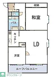 ヒロ・ロイヤルハイツ長津田 5階2LDKの間取り
