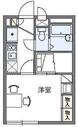 レオパレス杉山 1階1Kの間取り