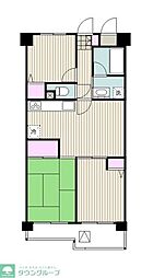 グリーンピュア荏田 3DKの間取図画像