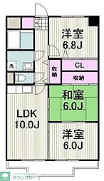 ウッドベル 3LDKの間取図画像