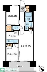 BLESS宮崎台 2LDKの間取図画像