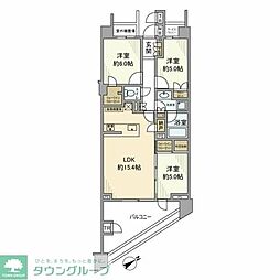 ディアスタ鷺沼 3LDKの間取図画像