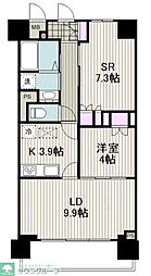 リーラ横浜川和町 1SLDKの間取図画像
