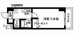 nasic中山 1Kの間取図画像
