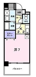 ビューラー鷺沼1 1Kの間取図画像