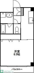 吉村ビル 1Kの間取図画像