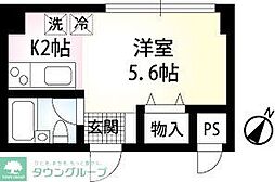 アクシス藤が丘 1Kの間取図画像