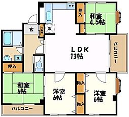 スリービレッヂ 4LDKの間取図画像