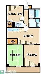 エクセレント北山田 3DKの間取図画像