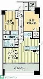 アデニウム新横浜 2LDKの間取図画像