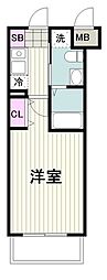 グリフィン新横浜・アリーナ前 1Kの間取図画像
