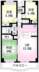 シャトル清水 3LDKの間取図画像