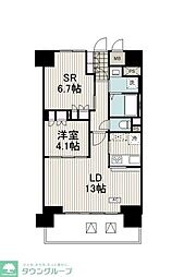 リーラ横浜川和町 1SLDKの間取図画像