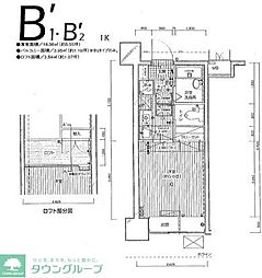 リバー・デイズ綱島 1Kの間取図画像