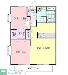 ドエルカメリア 2LDKの間取図画像