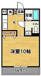パレス天久保 1Kの間取図画像