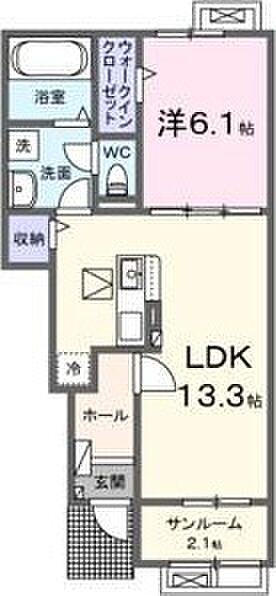 クレイドル　3 102｜茨城県つくば市若栗(賃貸アパート1LDK・1階・50.05㎡)の写真 その2