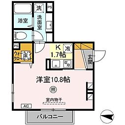 Ｍａｉｓｏｎ ｄｅ Ｃａｌｍｅ 1階1Kの間取り