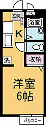 ハイツセレナーデ・A 1Kの間取図画像