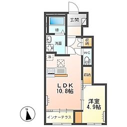 シャインスターアイズ 1LDKの間取図画像