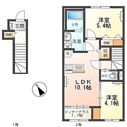 シャインスターアイズ 2LDKの間取図画像