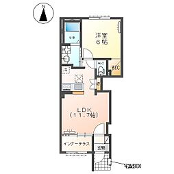 シリウス 1LDKの間取図画像
