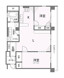 アポセント千駄ヶ谷 2LDKの間取図画像