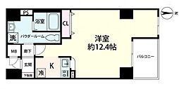 ダイドーメゾン大阪御堂筋 ワンルームの間取図画像