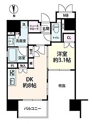ソルティア大手前 1DKの間取図画像