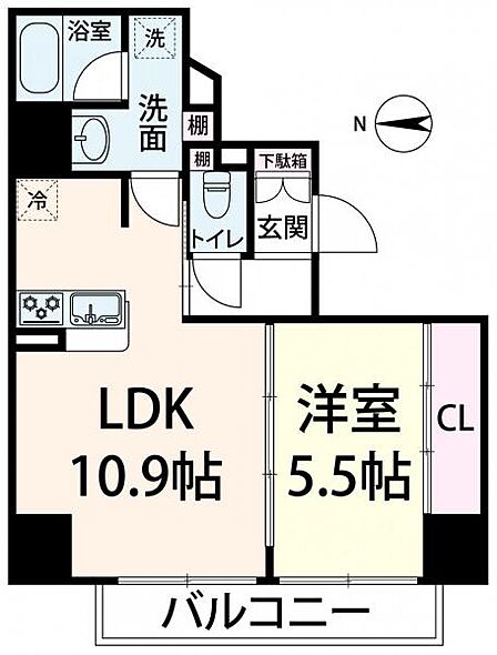 1LDK 間取り