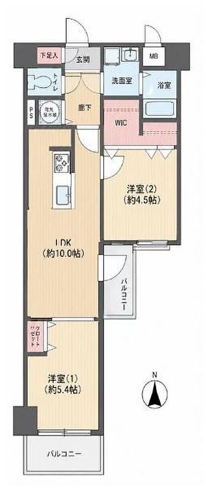 2LDK 間取り