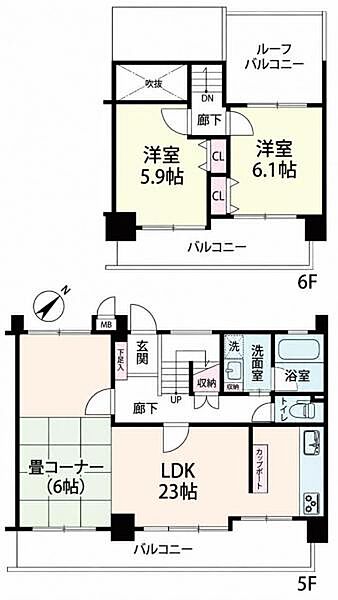 間取りを拡大表示