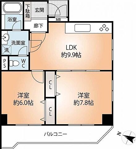 間取り みゆきハイム 8階/-