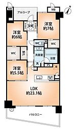 グルーブ須磨潮見台プレミアム 3LDKの間取図画像