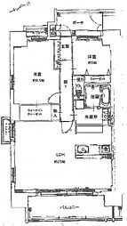 ワコーレザ・神戸トアロード 2LDKの間取図画像