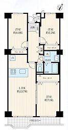 ソフィア上尾B棟 3LDKの間取図画像
