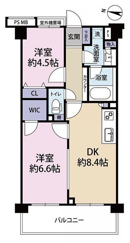 2DK 間取り