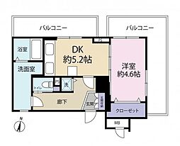 上野入谷シティハウス 1DKの間取図画像