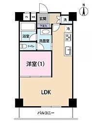 雷門永谷マンション 1LDKの間取図画像