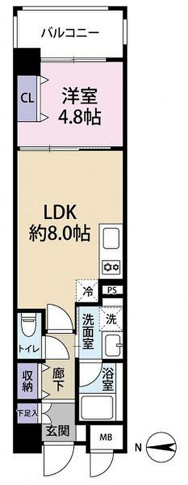 令和8年6月フルリフォーム工事完成、動線が良く暮らしやすい間取りの1LDK