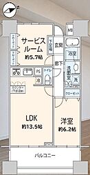 レーベンリヴァーレイオザ東京 1SLDKの間取図画像