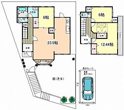 城陽市久世上大谷 3LDKの間取り