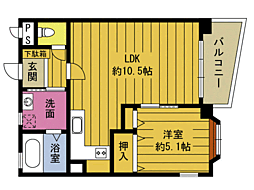 Ｄ＆Ｃ　ＨＯＵＳＥ 3階1LDKの間取り